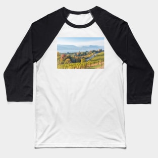 Naramata and Okanagan Lake Autumn Vineyard View Baseball T-Shirt